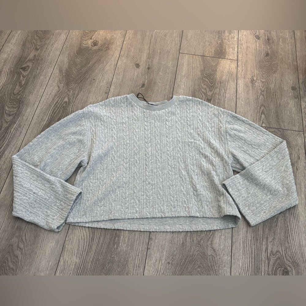 Zara Women's Gray Textured Top